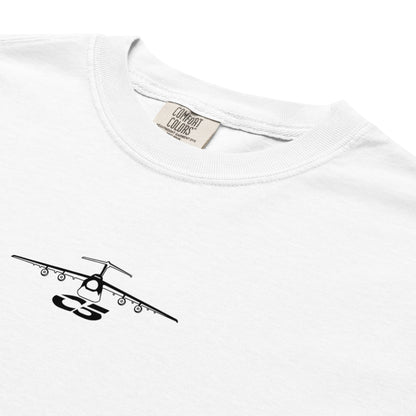 LOCKHEED MARTIN C-5 GALAXY — hand-drawn artwork printed on standard T-shirt.