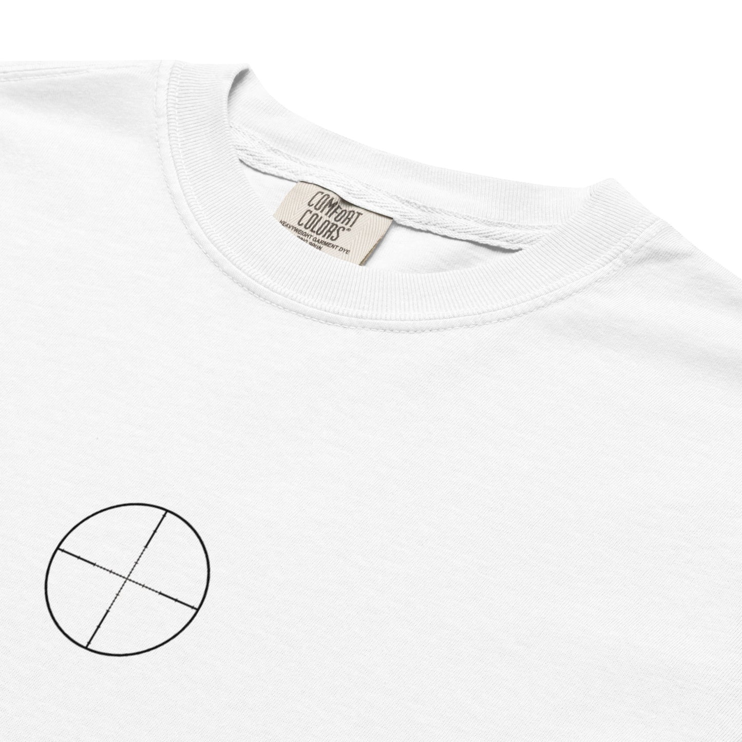 Hand-drawn schematic of the BARRETT M82A1.50 BMG printed on a standard T-shirt.