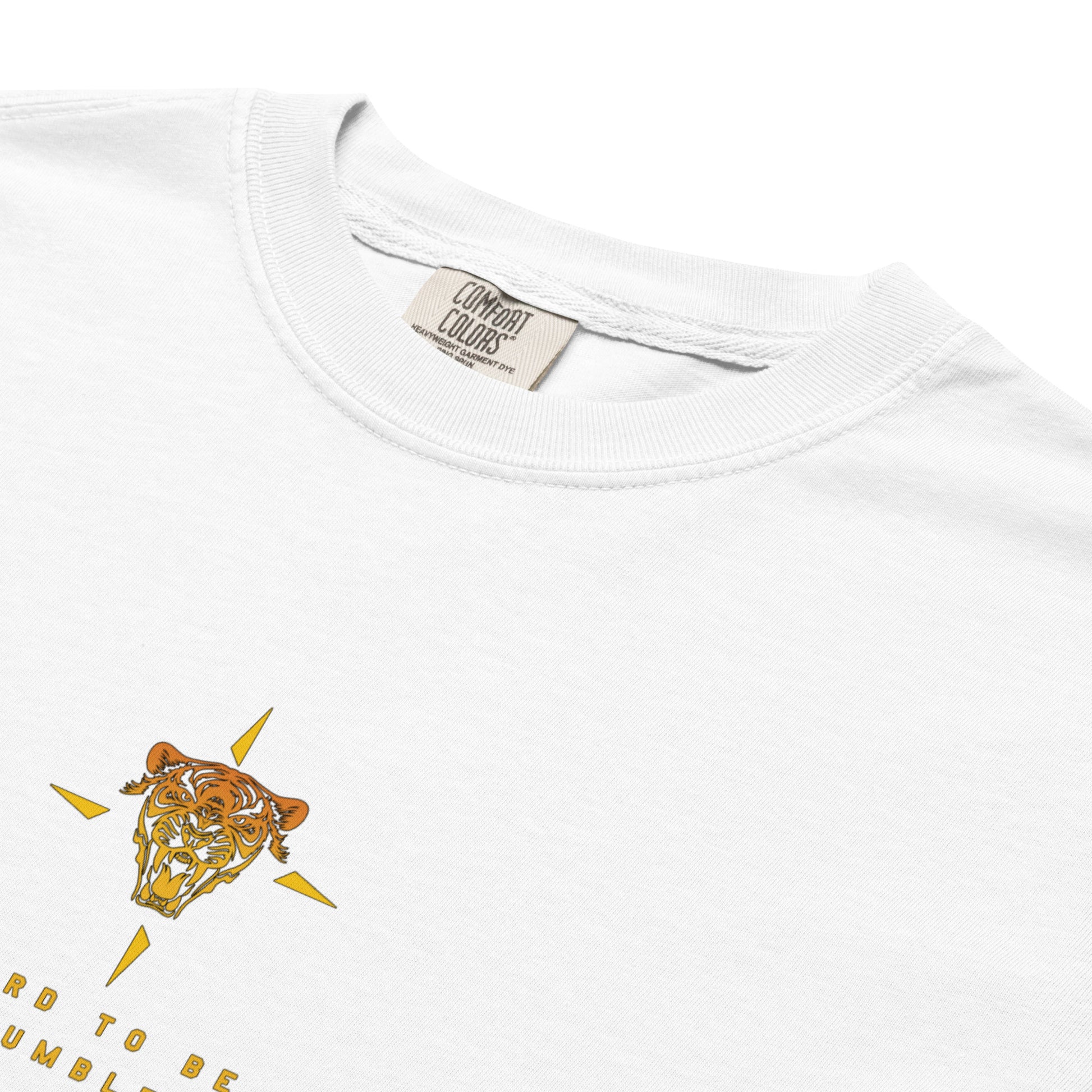 Hand-drawn schematic of the F-16 Belgian Air Force 31st Tiger Squadron 65th Anniversary livery on a standard t-shirt.