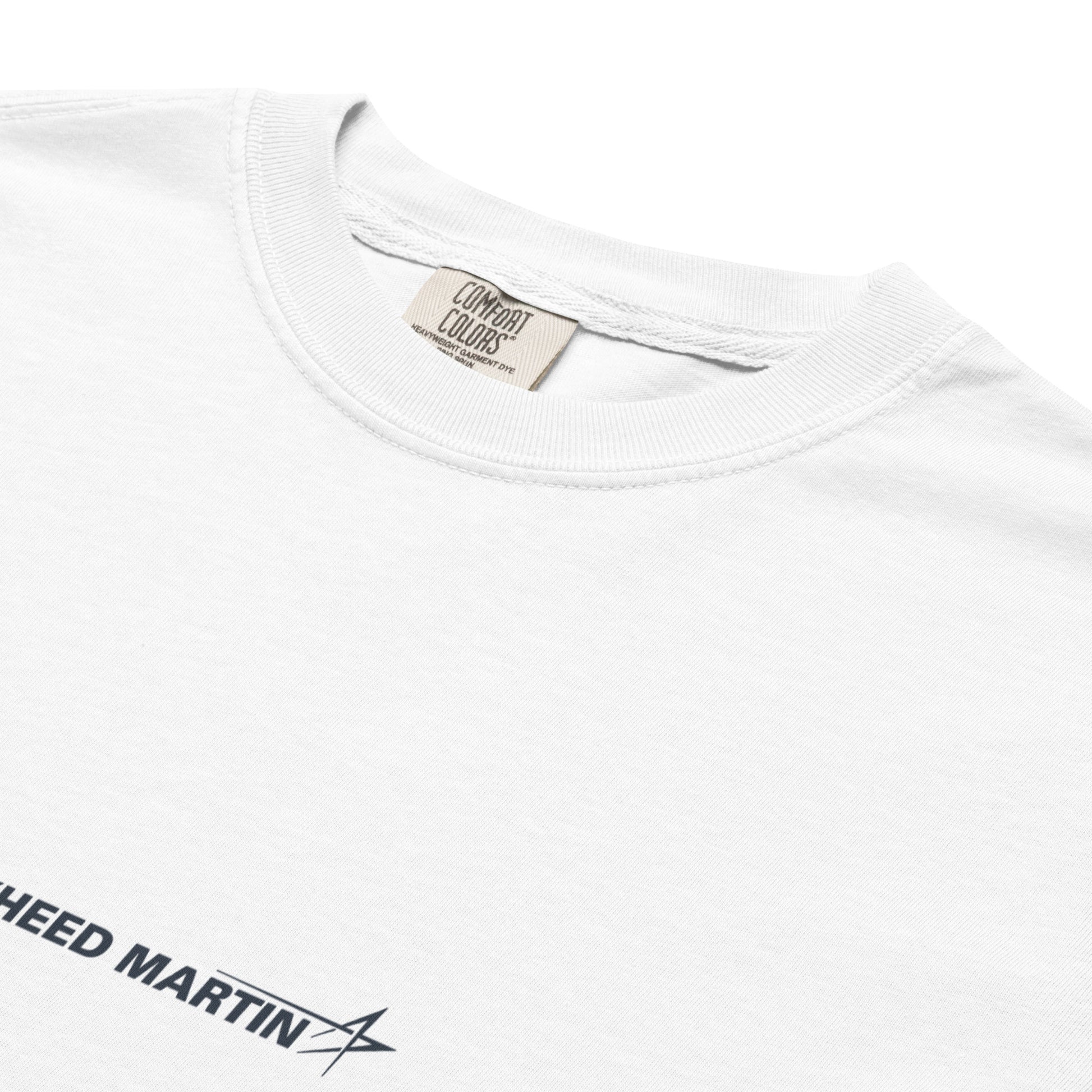 Hand-drawn full schematic of the Lockheed Martin F-22 Raptor printed on a standard t-shirt.