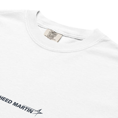 Hand-drawn full schematic of the Lockheed Martin F-22 Raptor printed on a standard t-shirt.