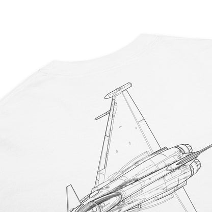 Eurofighter Typhoon EF2000 Mach Loop Low Pass Banking Hand-Drawn Standard White T-Shirt