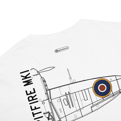 Supermarine Spitfire Mk1 Vickers Schematic Standard White T-Shirt