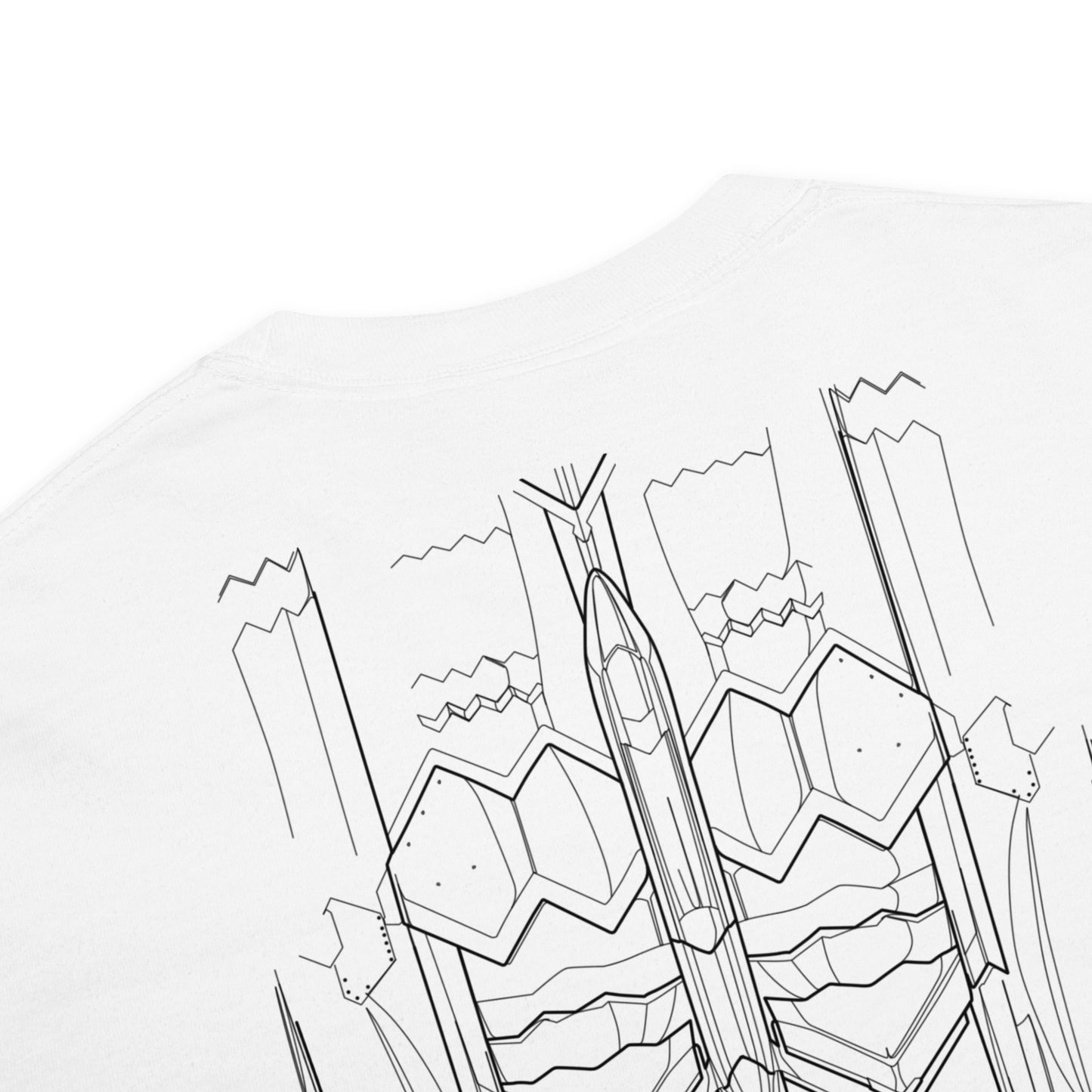 Lockheed Martin F-22 Raptor - Thrust Vector Tail Hand Drawn - Standard White T-shirt