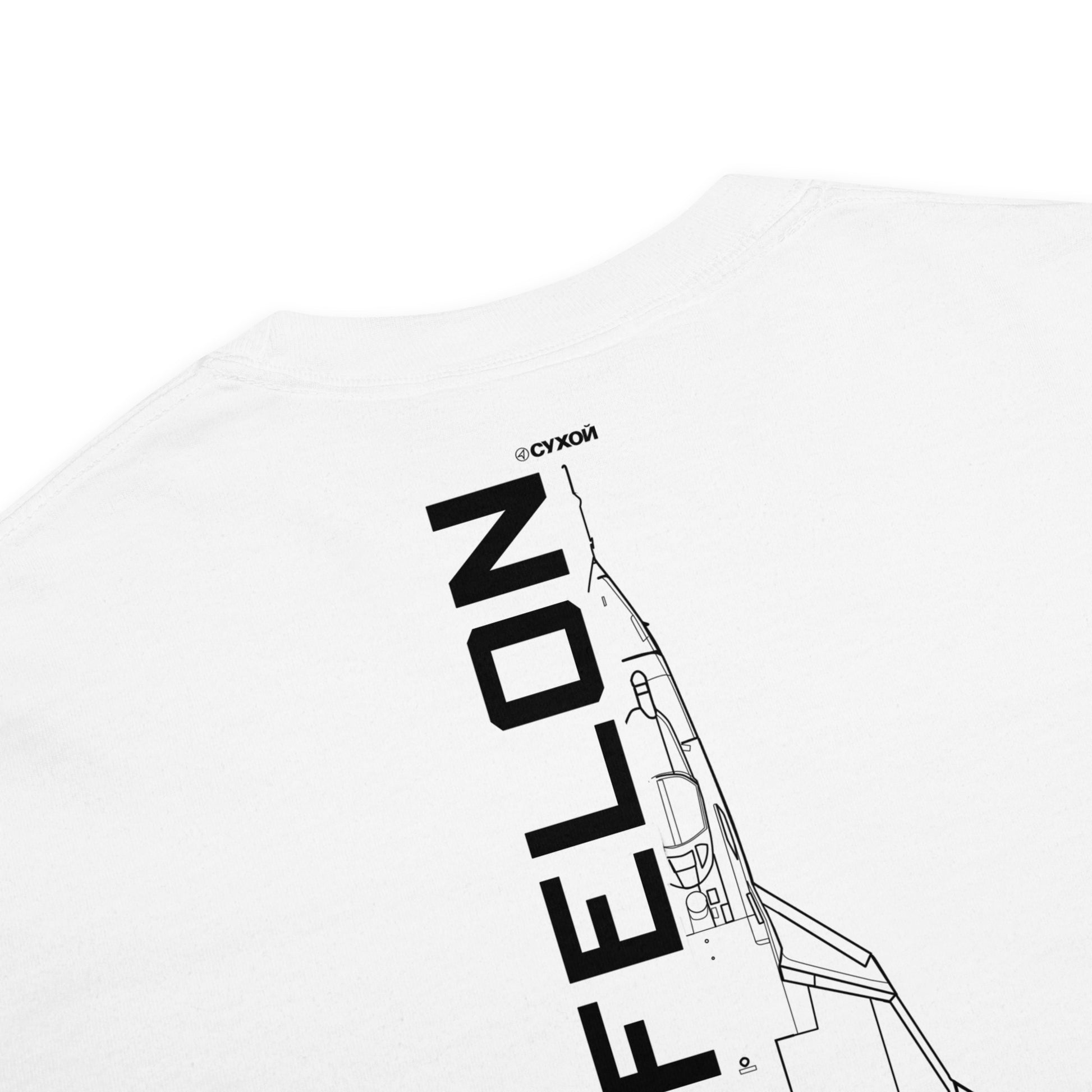 Sukhoi SU-57 T-50 Felon Russian Schematic Standard White T-Shirt