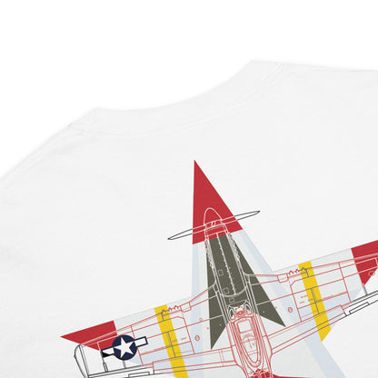 NORTH AMERICAN P-51D MUSTANG - 332ND EXPEDITIONARY OPERATIONS GROUP LIVERY EDITION (RED TAILS) — hand-drawn artwork printed on standard T-shirt; special livery.