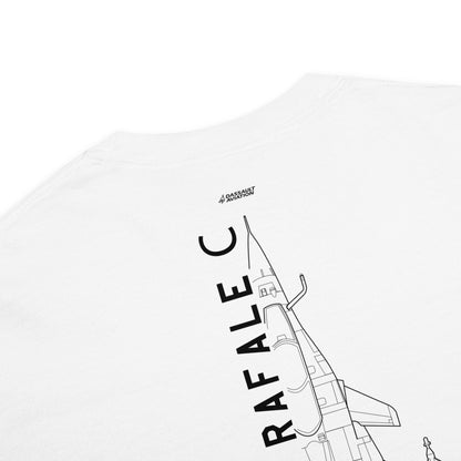 DASSAULT RAFALE C - AIR SUPREMACY — hand-drawn artwork printed on standard T-shirt; RAF.