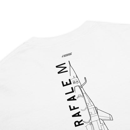 DASSAULT RAFALE M (MARINE NATIONALE) - CARRIER FIGHTER — hand-drawn artwork printed on standard T-shirt; RAF.