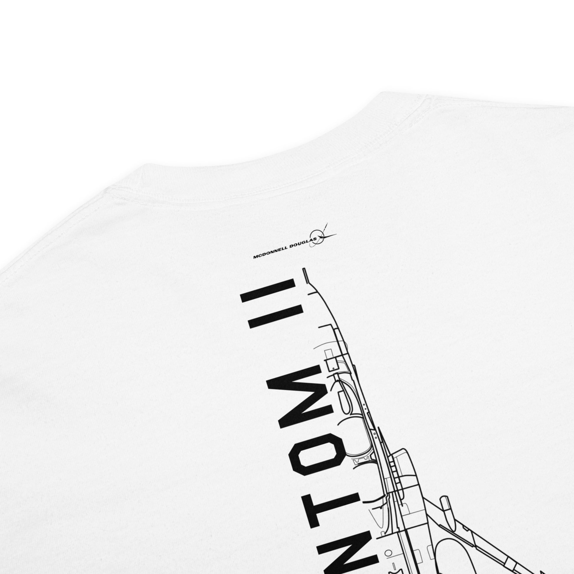 MCDONNELL DOUGLAS F‑4 PHANTOM II - CARRIER-BASED INTERCEPTOR — hand-drawn artwork printed on standard T-shirt.