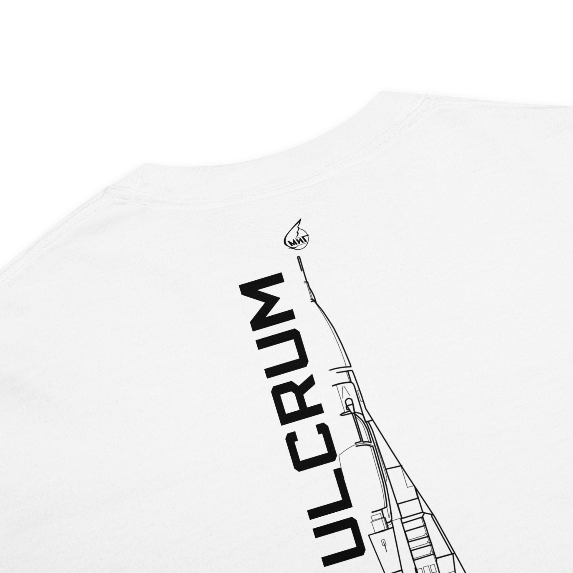 MIKOYAN MIG-29 FULCRUM — hand-drawn AIR SUPERIORITY schematic artwork printed on standard T-shirt.