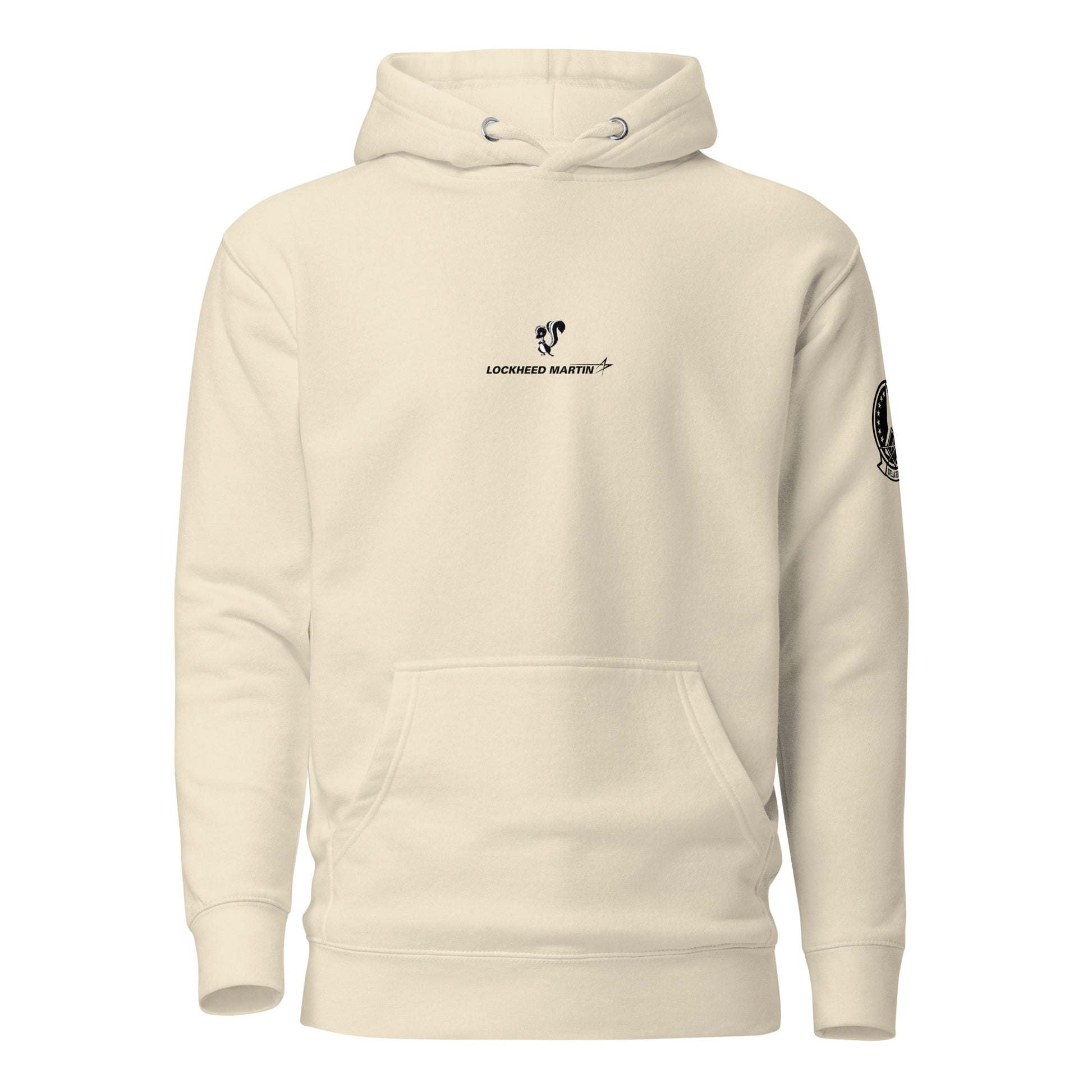 Hand-drawn schematic of the Lockheed Martin Skunk Works SR-72 Darkstar printed on a unisex hoodie.