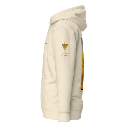 Hand-drawn schematic of the F-16 Fighting Falcon Belgian Air Force 31st Tiger Squadron 65th Anniversary livery on a unisex hoodie.