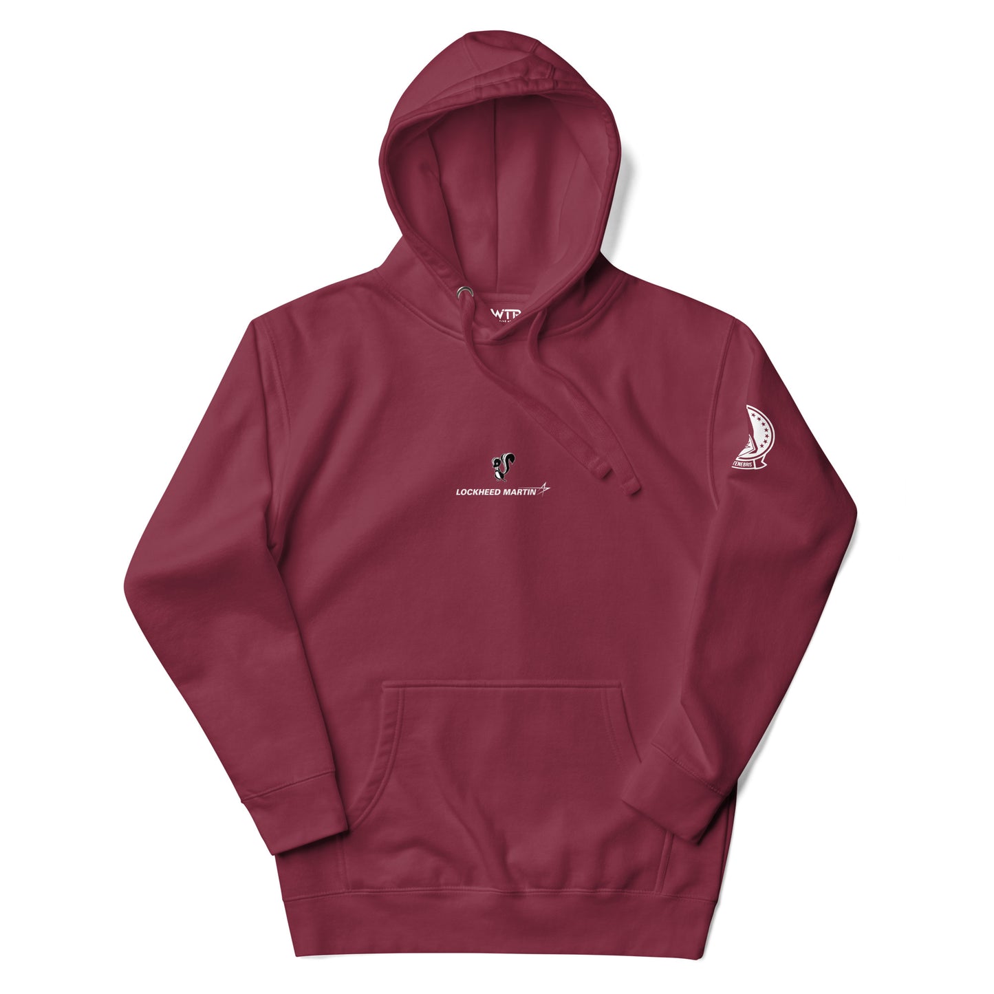 Hand-drawn schematic of the Lockheed Martin Skunk Works SR-72 Darkstar printed on a unisex hoodie.