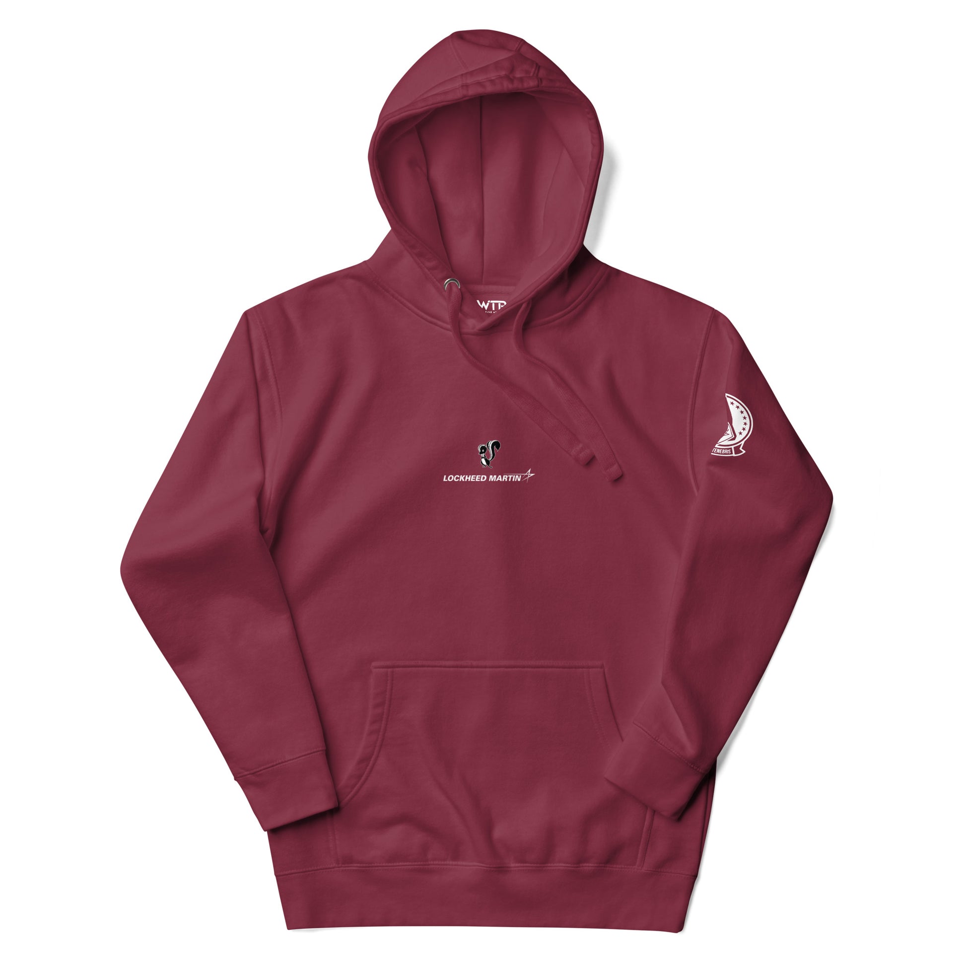 Hand-drawn schematic of the Lockheed Martin Skunk Works SR-72 Darkstar printed on a unisex hoodie.