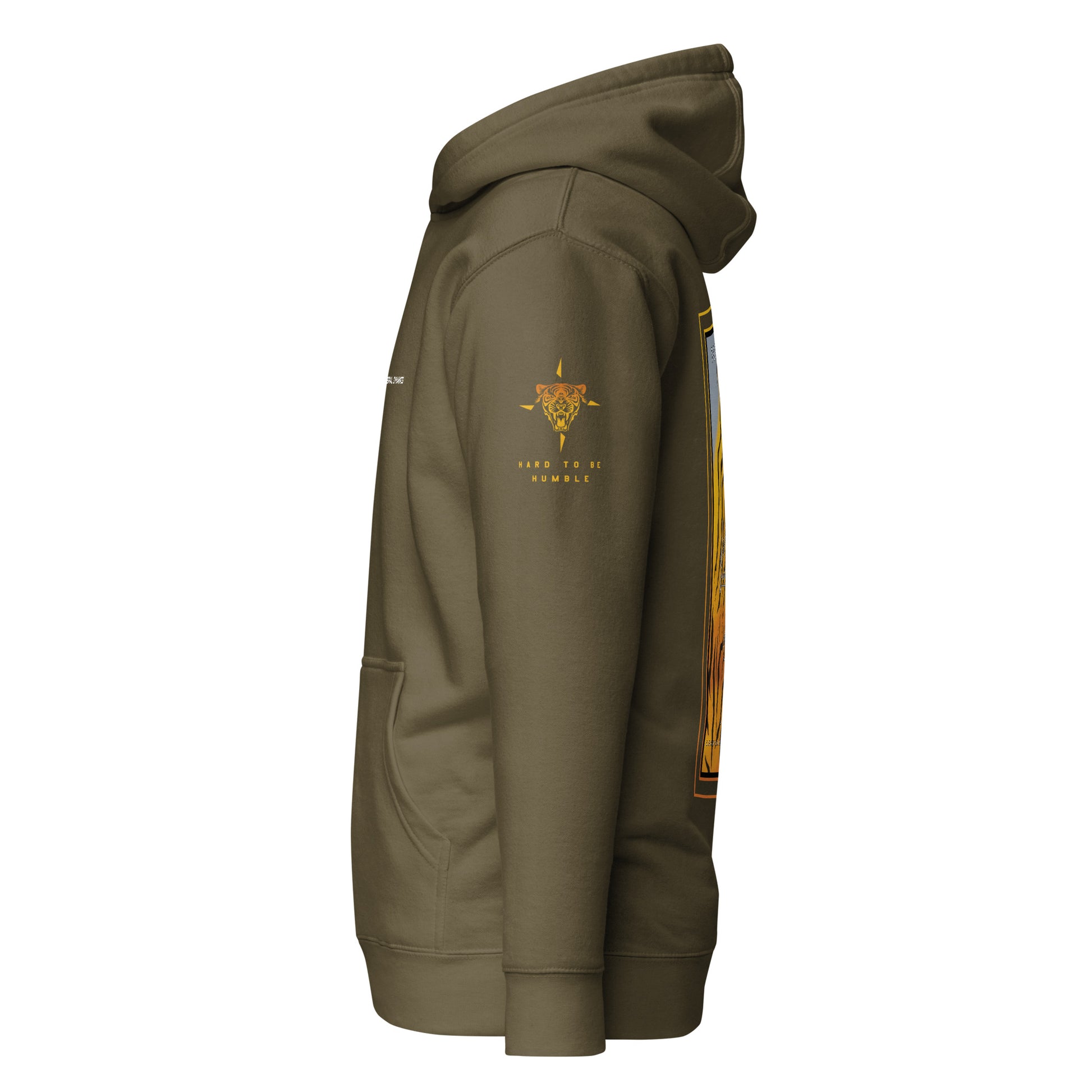 Hand-drawn schematic of the F-16 Fighting Falcon Belgian Air Force 31st Tiger Squadron 65th Anniversary livery on a unisex hoodie.
