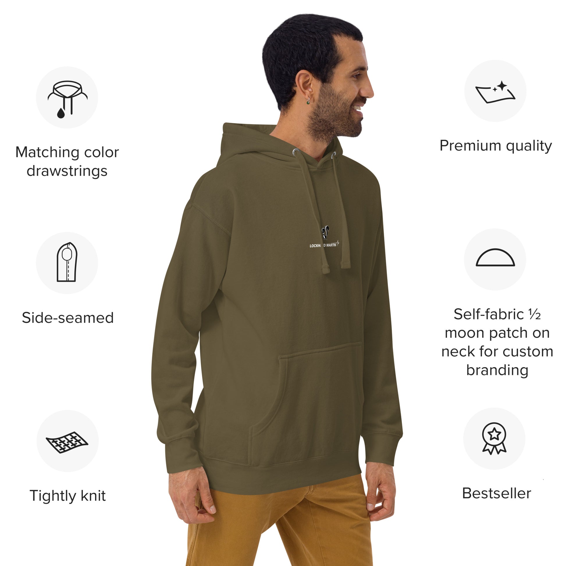 Hand-drawn schematic of the Lockheed Martin Skunk Works SR-72 Darkstar printed on a unisex hoodie.