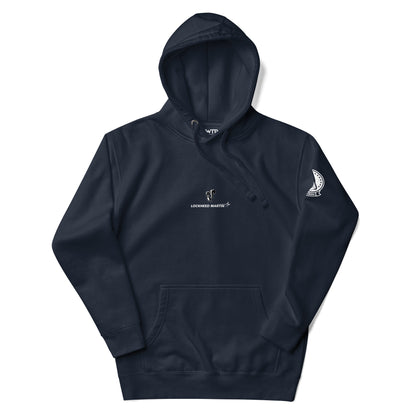Hand-drawn schematic of the Lockheed Martin Skunk Works SR-72 Darkstar printed on a unisex hoodie.