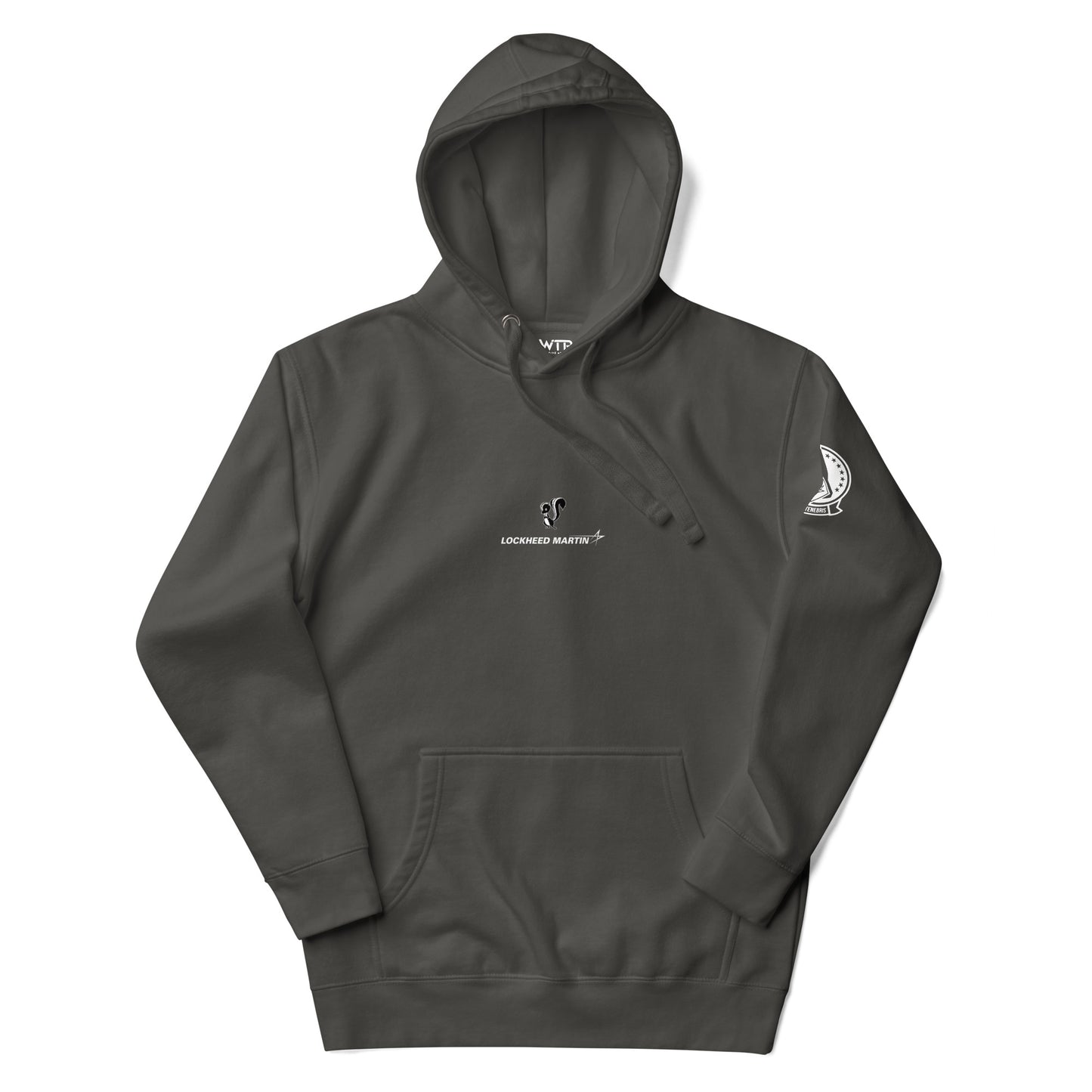 Hand-drawn schematic of the Lockheed Martin Skunk Works SR-72 Darkstar printed on a unisex hoodie.