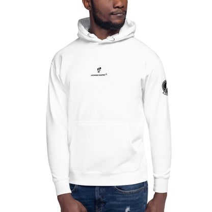 Hand-drawn schematic of the Lockheed Martin Skunk Works SR-72 Darkstar printed on a unisex hoodie.